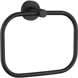 Matte Black Hand Towel Ring Stainless Steel Towel Storage Holder Wall Mount